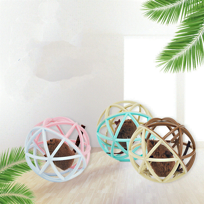 Interactive Cat Toy Ball with Cage