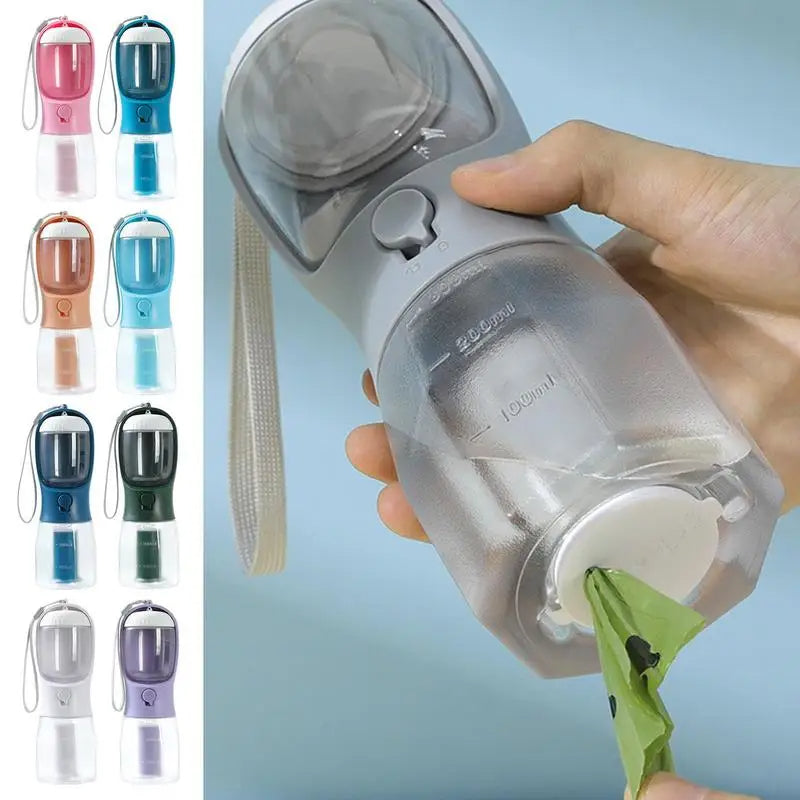 3-in-1 Portable Dog Cup — Water, Food & Waste Bags
