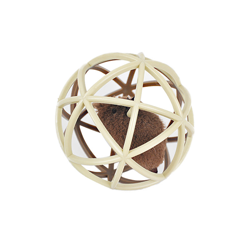 Interactive Cat Toy Ball with Cage
