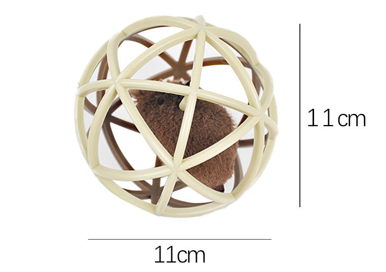 Interactive Cat Toy Ball with Cage