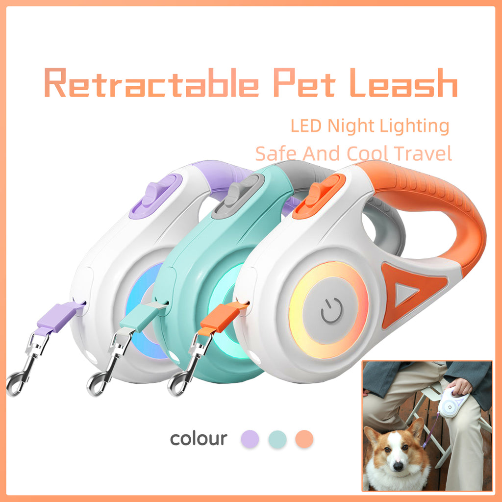 Retractable Dog Leash with Collar