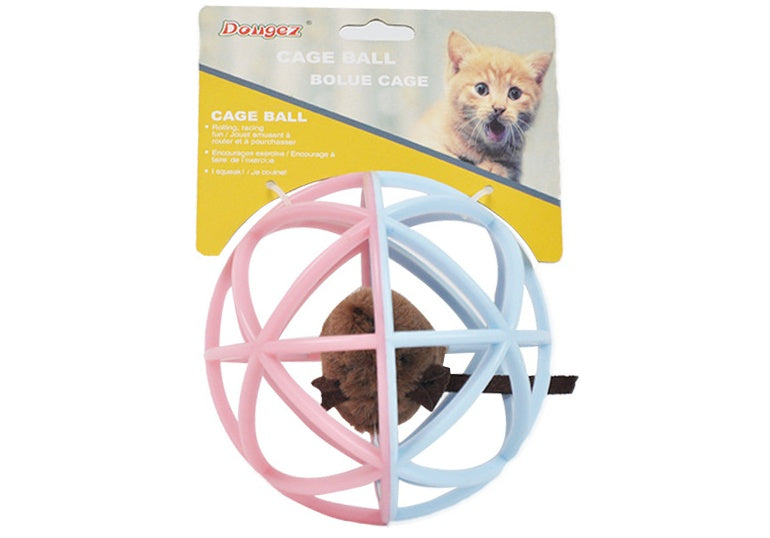 Interactive Cat Toy Ball with Cage