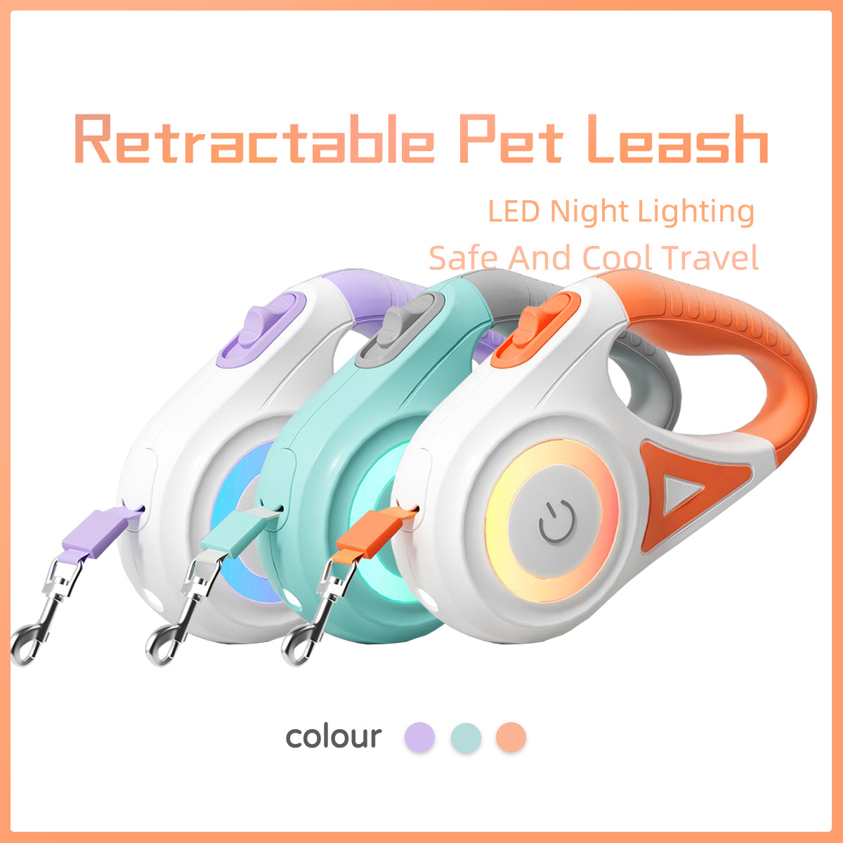 Retractable Dog Leash with Collar